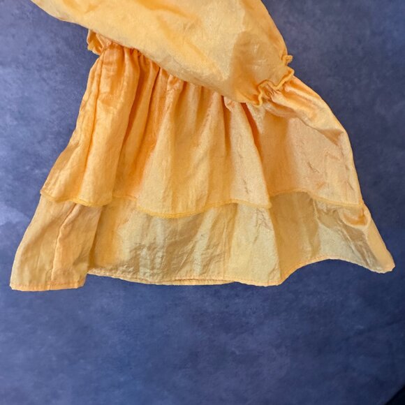 M/L Yellow Crop Top with Ruffles Bell Sleeves from House of Polly - Picture 2 of 4